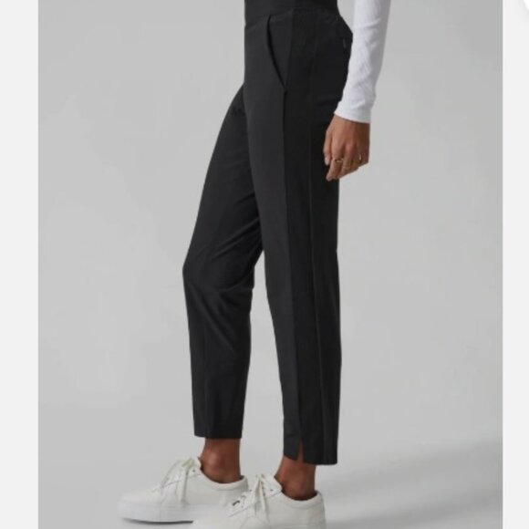 Athleta Brooklyn Ankle Pant olive 10 Featherweight Travel - Picture 6 of 7